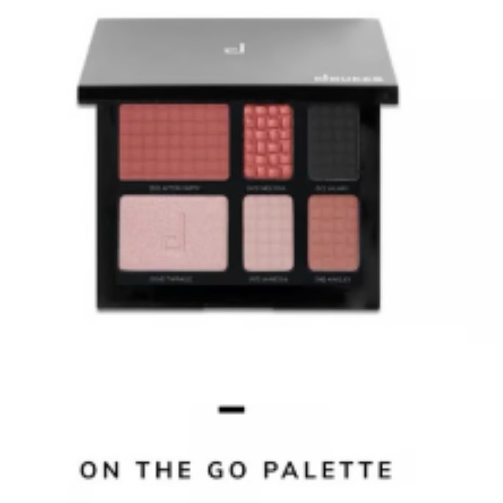 Doucce Pink and Black Eyeshadow Palette Sleek Travel-Friendly Design on the go